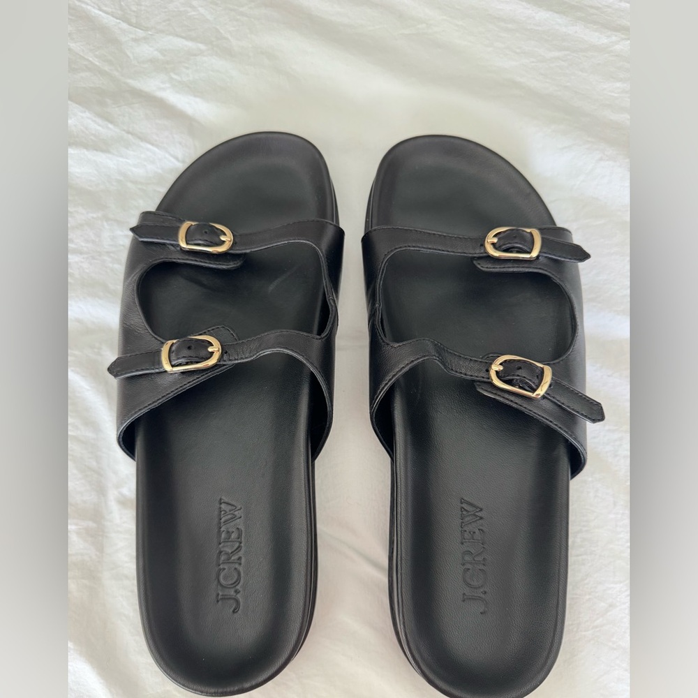 J Crew size 9 leather slide sandals